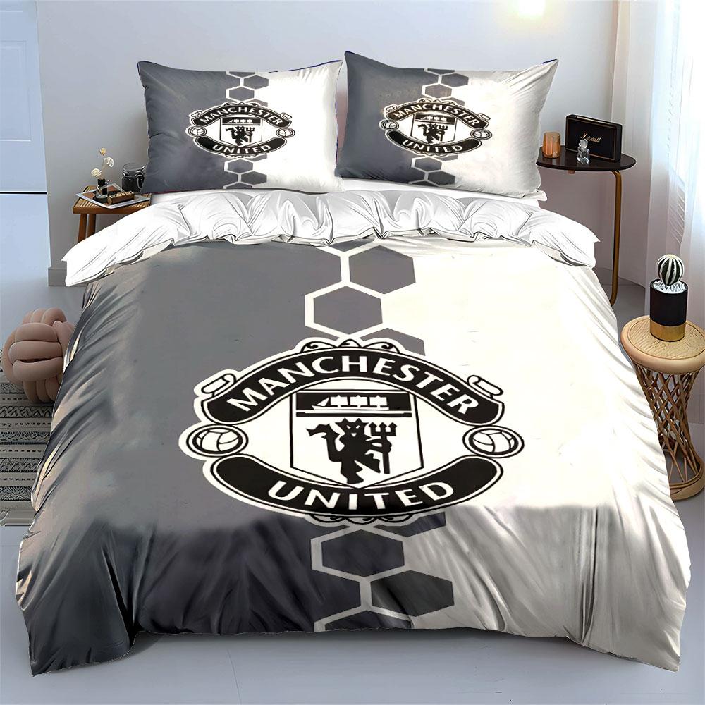 Manchester United povlečení Sada povlečení Povlak na přikrývku Sada povlaků na polštáře (1 * Povlak na peřinu 2 * Povlaky na polštář, bez náplně do peřiny)