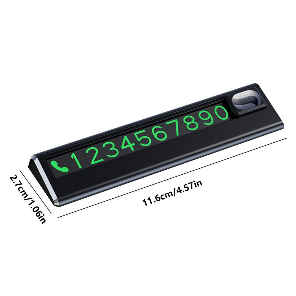 Mini Temporary Car Phone Number Plate Car Temporary Parking Plate Glow And Car Phone Number Plate For SUV And Car чёрный