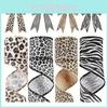 Stylish Leopard Pattern Fabric Ribbon In Multiple Designs For Festive Decor