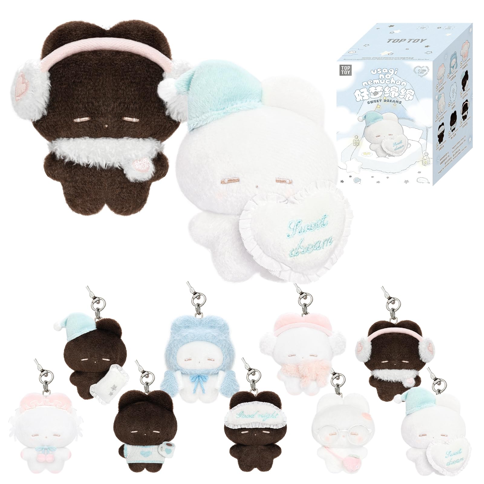

TOP TOY Серия Плюшевых Подвесок Кролик Сладкий Гача Гача Фигурка из Слепой Коробки Пластиковая Модель Премиум Игрушка Персонаж REMME Baby Nem Предмет для Подарка на День Рождения ×