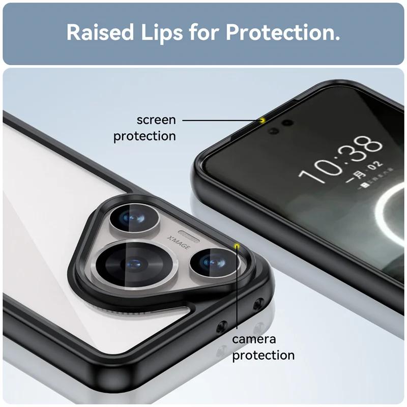 New Transparent Colorful TPU Case for Huawei Pura 70 Pro P70 P60 Protective Cover Clear Fundas Coque Capa Shell