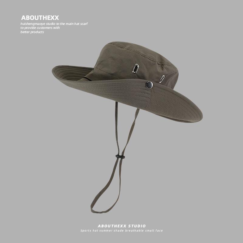 Fisherman Hat Summer Sun Protection Wide Brim Adjustable For Men Women