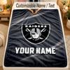 Flannel BlanketLas Vegas Raiders Custom Name Text Personalized Soft Warm Throw Blanket Home Decor Gift