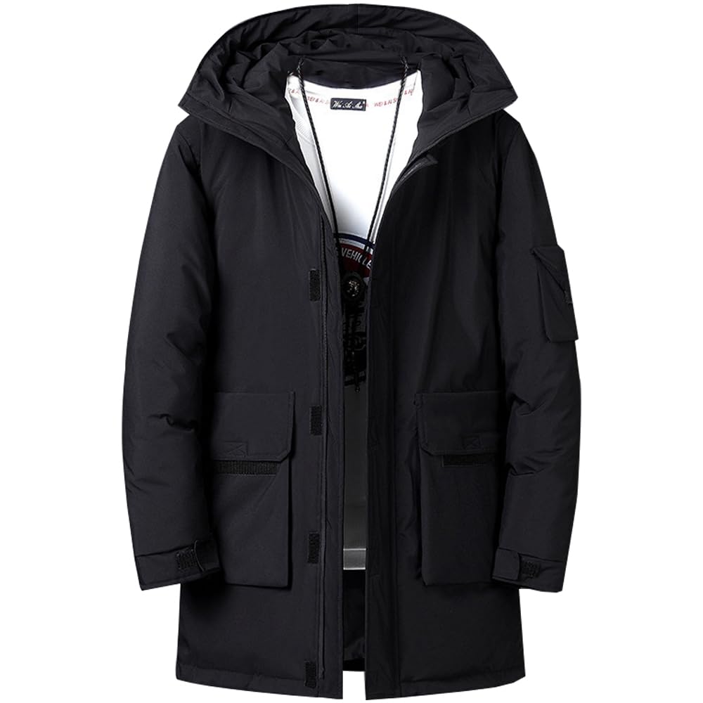 Bench Down Cold Thermal Long Extremely Winter High Commuting to Work or Padded Black M [Inkpoo] Coat, Men's Jacket, Thick, Protection, Insulation,