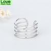 Latest Creative Temperament Multi Layer Sterling Color Jewelry Line Popular Fine Women Present Present Opening Rings Sr490Fashion Jewelry