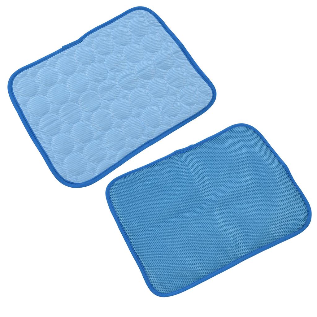 Mata chłodząca dla zwierząt Bezpieczna Nietoksyczna Wygodna Składana Podkładka Samochłodząca dla Kota Psa na Łóżko Sofę Samochód Niebieska