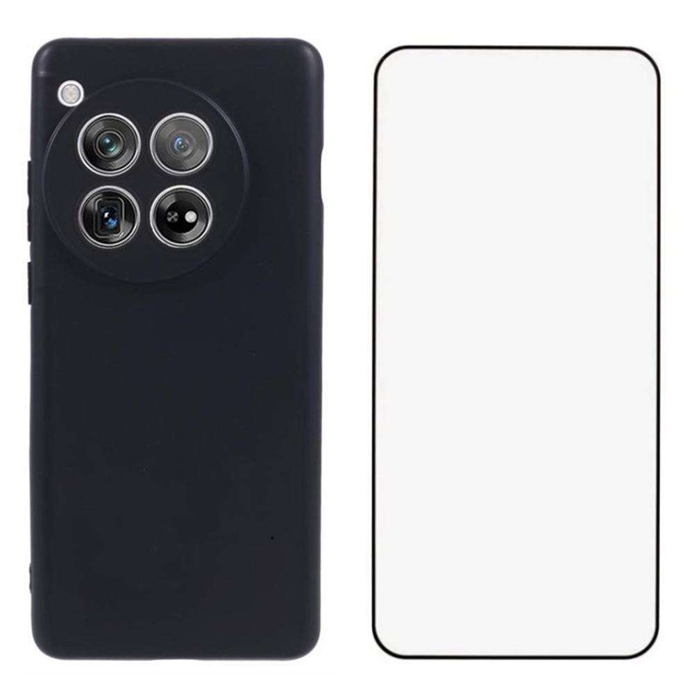 

WANLONFENG MS Series for OnePlus 12 5G TPU Case Matte Back Cover with Tempered Glass A