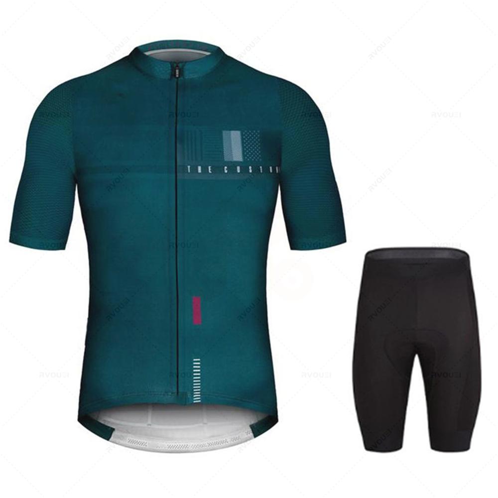 Pro Team Bike Cycling Jersey Set Men's Summer Short Sleeve Mountain Uniform Ropa Ciclismo Maillot Hombre Bicycle Clothing Suit