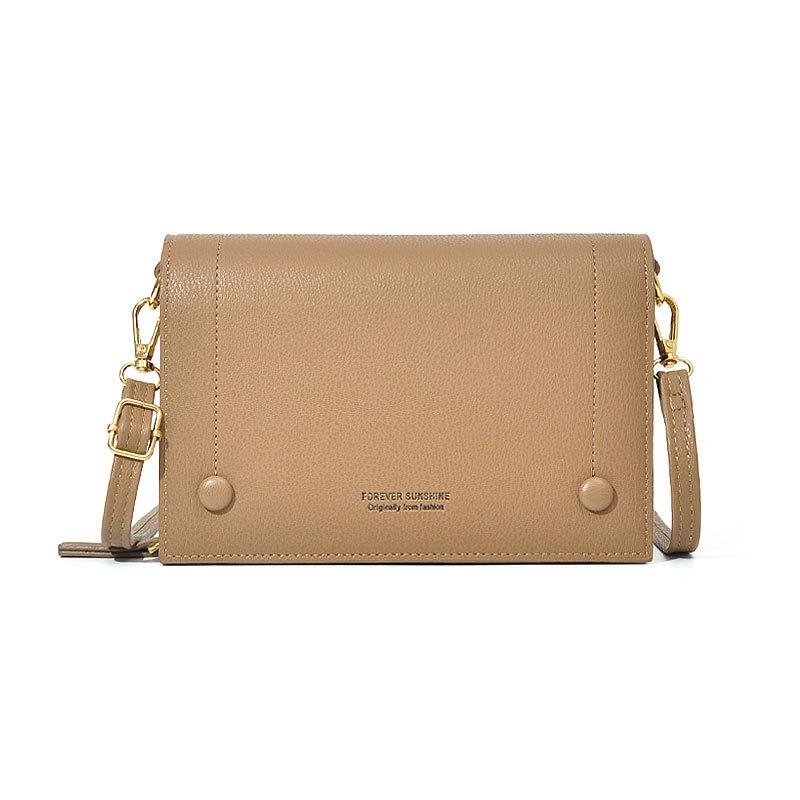 

Women s Shoulder Messenger Bag Solid Color Simple Bag Cover Change Clip Multi-function Large-capacity Mobile Phone Bag хаки
