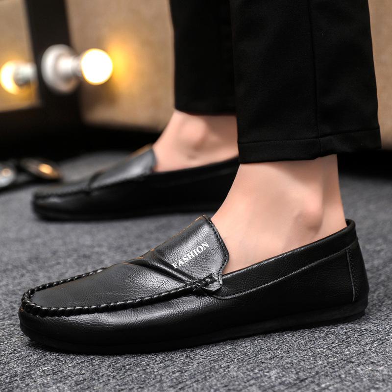 Herrenschuhe mit niedrigem Schaft One-Pedal-Slipper 2025 rutschfest wasserdicht dicksohlig formelle Kleidung Wenzhou lässiger Sommer schwarz Fußbedeckung