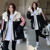 Down Cotton Clothes for Women's Winter New Contrasting Colors Loose Warm Student Jackets for Women