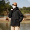 Unisex Spring/Autumn Windproof Hooded Jacket - Fashionable Men's Trench Coat