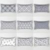Patchwork Grey Geometric Pattern Print Decoration Bedroom Living Room Office Waist Support Home Rectangular Pillowcase