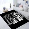 No Pain No Gain Print Carpet GYM Floor Mat Bathroom Anti slip Doormat Absorb Water Long Strip Kitchen Cushion Home Welcome Rugs
