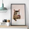 1ks Moderní Kočka Pije Víno Vtipné Zvíře Rostlina Plakát HD Plakáty Domácí Pokoj Bar Kavárna Dekorace Umění Nástěnná Malba Obrázek