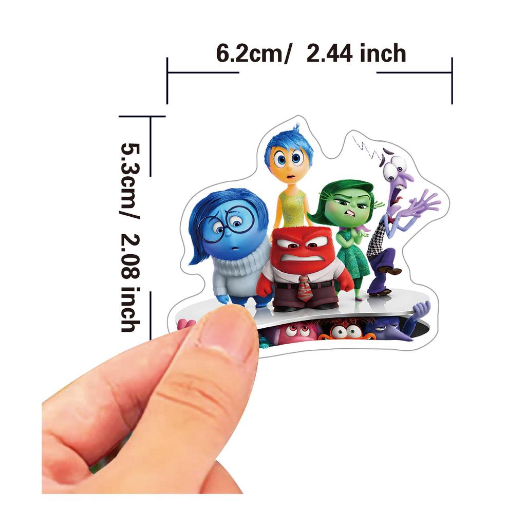 50 Inside Out Cartoon Stickers for Backpacks and Thermos Cups