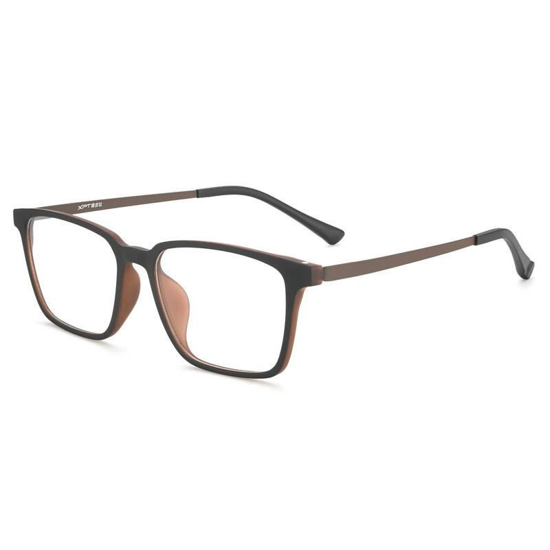 New Ultralight TR90 Eyewear Women Pure Titanium Retro Square Business Eyeglasses Frame Men Y9822 Comfortable Durable