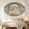 Arazzo con Illustrazione Fiabesca Vintage, Grazioso Quadro da Parete, Sfondo, Tessuto da Appendere per Testiera, Decorazione per Camera da Letto, Stanza della Principessa