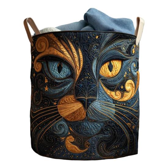 Quilted Floral Laundry Basket Fabric Boho Storage Hamper with Handles Foldable Large Capacity Laundry Bin for Nursery Bedroom Clothes Kids Toys