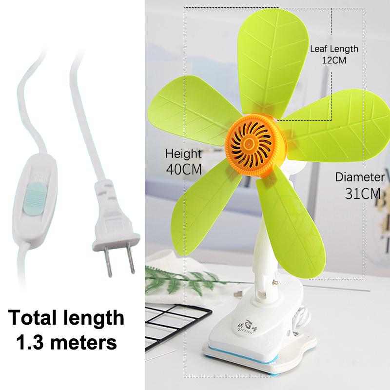 Home Desktop Clip Fan Mini Electric Office Clamp Cooling Fans Student Dorm Bed Natural Wind Ventilation 220V
