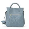 Genuine Cow Leather Women Large Tote Bag Camellia Pattern New Fashion Multiway Shoulder Crossbody Handbag
