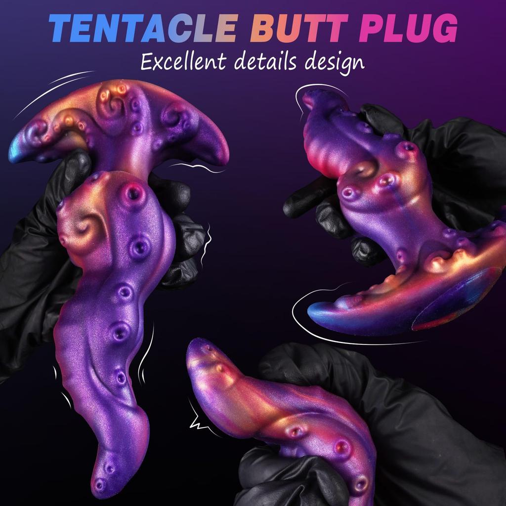Colorful Octopus Tentacles Anal Plug Wearing A Phallus Training Tentacles In The Backyard  Dilators Sex Products  Alternative Toys