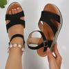 Fashion Fashion Cross Strap Wedge Sandals Women Summer Beach Non Slip Thick Bottom Sandals Woman Buckle Strap Chunky Platform Sandalias