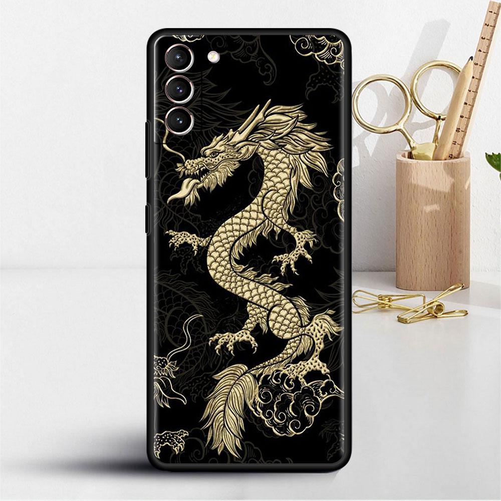 Case For Samsung Galaxy S22 S20 Ultra S21 FE S10 S9 Plus Note 20 10 Lite 9 Soft Phone Cover Shell Dragon Animal
