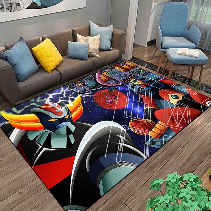 15 Sizes UFO-ROBO-GRENDIZER-GOLDORAK Pattern Rug for Bedroom Living Room Anime Carpets for Girl Room Floor Mat  floor mats