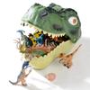 Dinosaur Toy Set: Tyrannosaurus & Triceratops Soft Rubber Figurines for Kids
