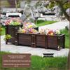 Outdoor Carbonized Wood Planter Box