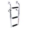 Stainless Steel 3 Step Folding Boat Ladder 2+1 Steps Portable Swim Ladder Telescoping Stepladder for Marine Yacht Boat and More