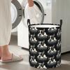 Black Boston Terrier Foldable Laundry Baskets Dirty Clothes Sundries Storage Basket Home Organizer Box