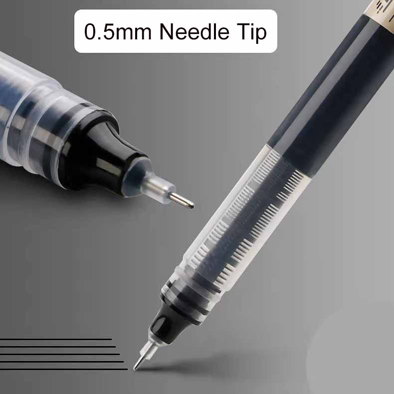 0.5mm Quick-Drying Large Capacity Smooth Rollerball Pens Gel Ink Pen Needle Point Fine Line Writing School & Office Supplies