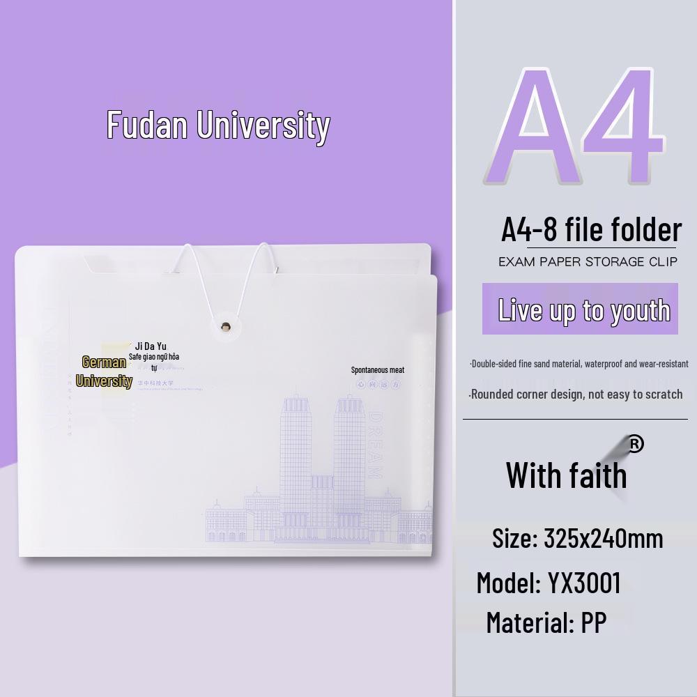 A4 vícevrstvá průhledná složka na dokumenty - Inspirativní harmoniková taška pro studenty a kancelářské ukládání