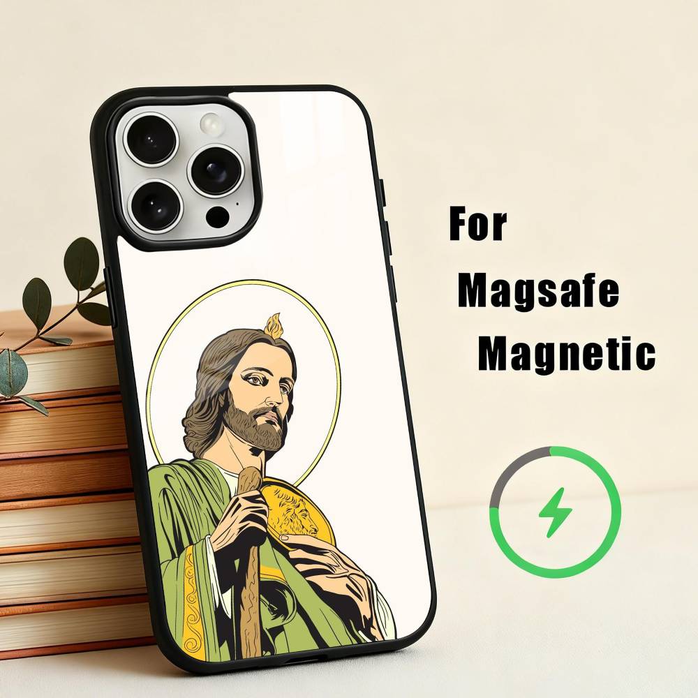 S-San-N J-Judas T-Tadeo-O ART Phone Case For iPhone 17,16,15,14,13,12,Plus,Pro,Max for Magsafe Magnetic Wireless Charging