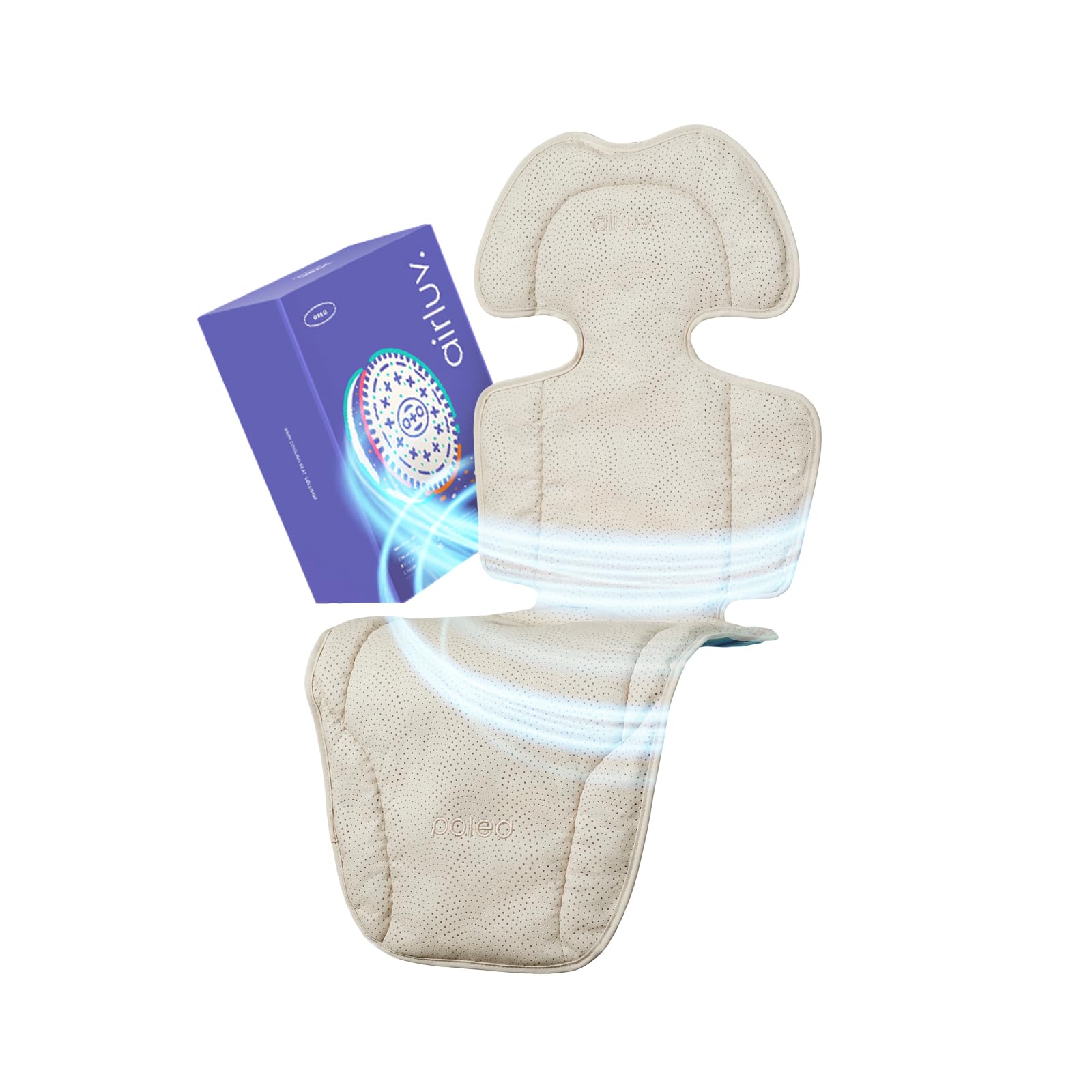 

Коляска Airluv4 Oreo Fan Идеально подходит для автомобиля и охлаждающее сиденье для Идеально подходит для облегчения жары летом и помогает вашему ребенку Сиденье со вкусом миндального крема,