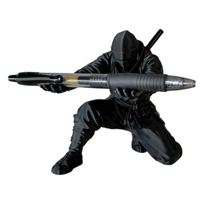 3D Printed Knight Pen Holder Samurai Desk Decor PLA Warrior Sculpture Organizer for Office Home Unique Artistic Gift for Professionals Collectors