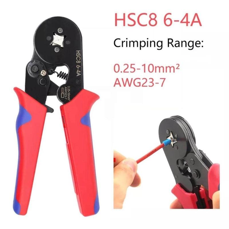Krympeværktøj Hsc8 6-4A Afisoleringstang Krympestik 0,25-10Mm Klemmehåndtag 1200Stk Terminaler Afisoleringstang Professionel