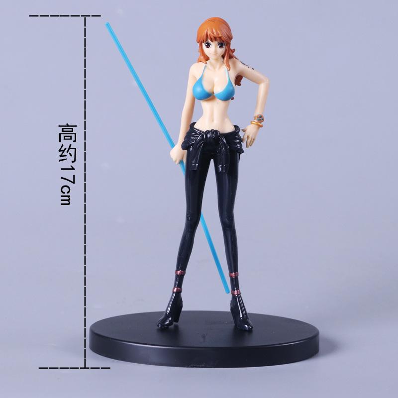 Figurină Anime ONE PIECE Robin Nami Usopp Chopper Burukku Rochie Neagră Model Static Jucărie PVC Cadou Copii Colecție