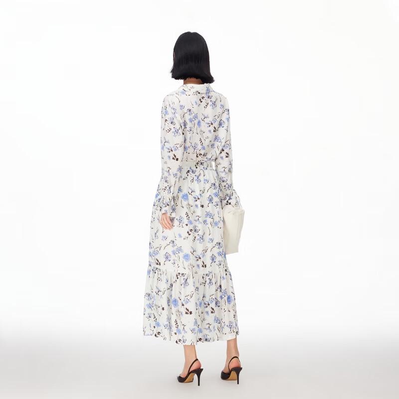 VEROMODA Women's High-Waist A-Line Printed Long Skirt
