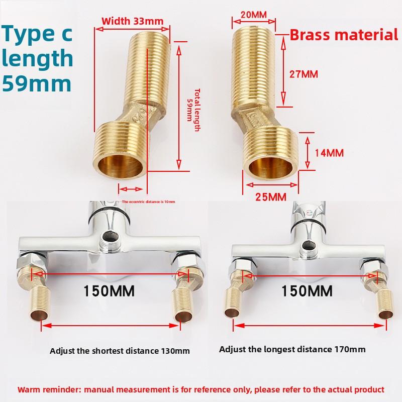 Bateria prysznicowa Zakrzywione kolanko Regulowany adapter Mosiądz Solidny Montaż ścienny Część zamienna Zawór kątowy Akcesoria kuchenne łazienkowe