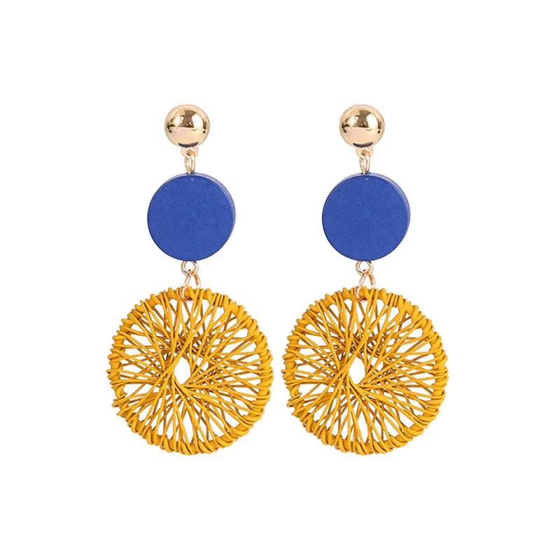 2025 New Korean Style Luxury Simple Big Round Hollow Mesh Drop Earrings for Women Fashion Jewelry Gifts