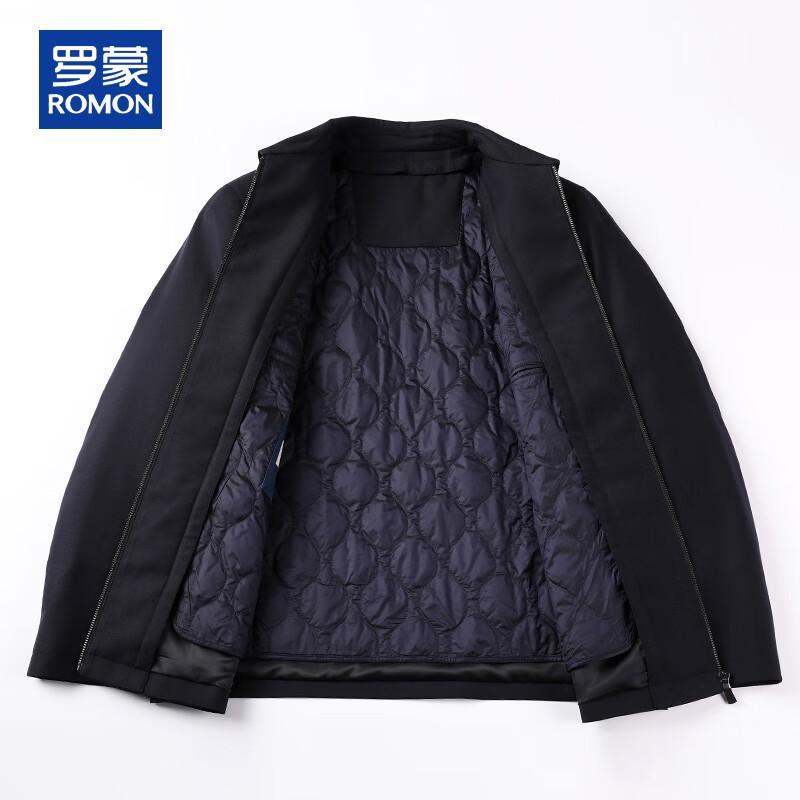 Romon Men's Executive Wool Jacket with Detachable Goose Down Liner