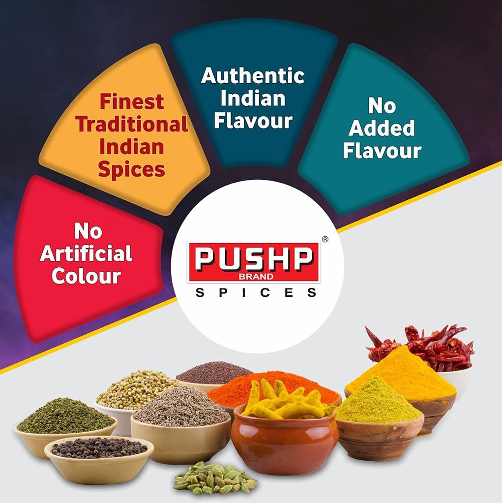 Pushp Brand Premium Spice Combo Pack 500g Each Pure Patna Chilli Turmeric And Coriander Powder For Authentic Indian Cooking