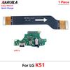 5Pcs,Main Motherboard + USB Charging Port Board Flex Cable Connector Parts For LG K22 K41S K42 K52 K50S K51S K51 K61 K62