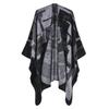 Women's scarf shawl creative new fashion imitation cashmere jacquard split fork thickened large cape air conditioner warm shawl