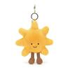 Sun Plush 18cm Keychain Soft Toy Cute Smile Charm for Bag Accessory