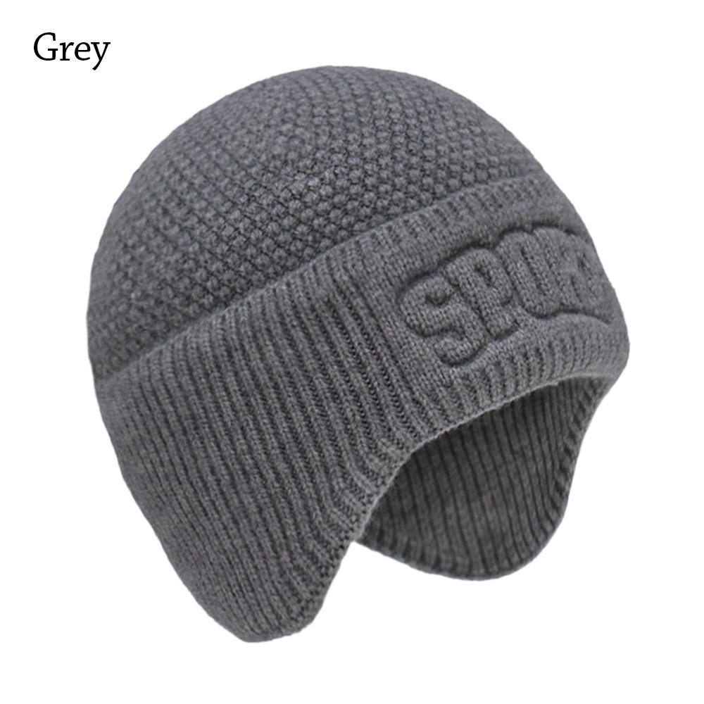 Soft Earflap Cap Windproof Knitted Hat Outdoor Winter Hat for Men