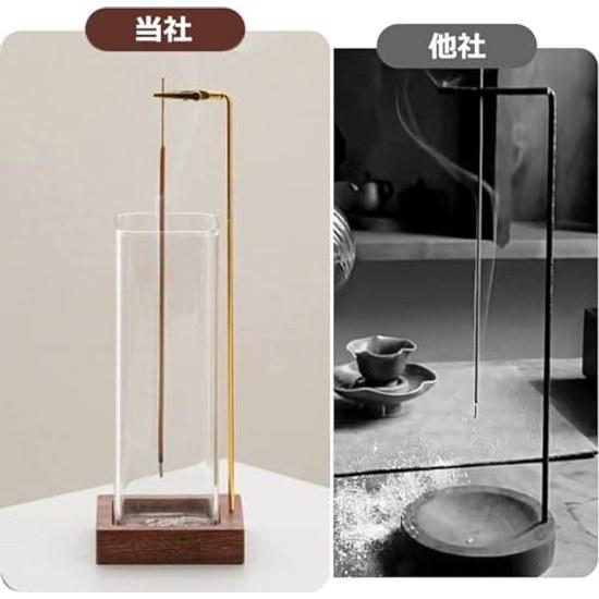 Incense Holder Stylish Ash-resistant Stand Glass Compatible Candles Suitable Long Burner Tea Ceremony Purification Study Meditation Entrance Room (A)